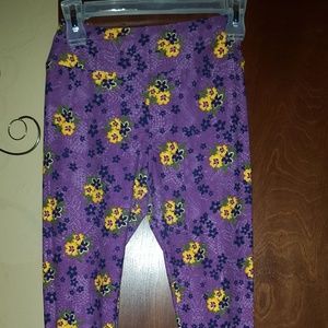 Purple floral lularoe leggings